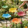 Rust-resistant Bee Watering Station Iron Floral Sculpture Insect Drinking Water  Lawn Decoration