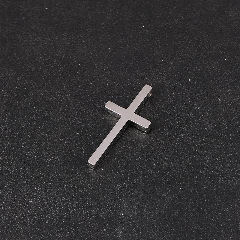 Stainless Steel Mirror Cross Pendant 30x15mm - Fashion DIY Jewelry Accessory