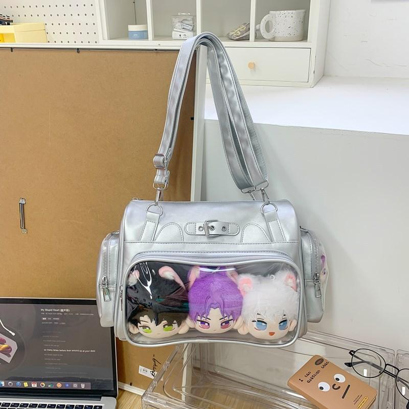 Japanese transparent pain bag big appetite new daily bar shoulder bag prefectural style versatile student handbag