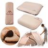 Camping Pillow Portable Self Inflating Sleeping Pillow 3D Ultralight High Imitation Suede Pillowcase Outdoor Travel Neck Pillow
