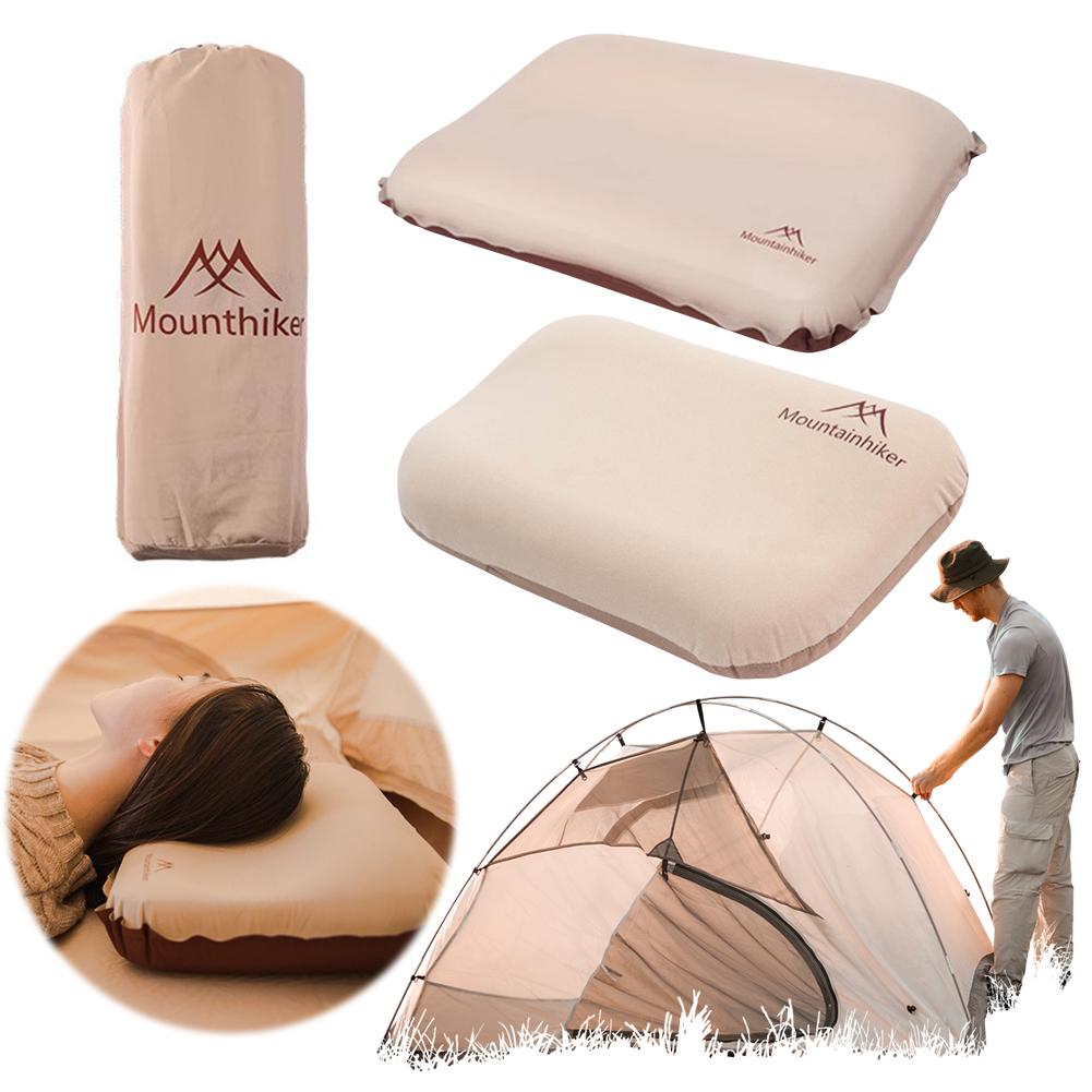 Camping Pillow Portable Self Inflating Sleeping Pillow 3D Ultralight High Imitation Suede Pillowcase Outdoor Travel Neck Pillow