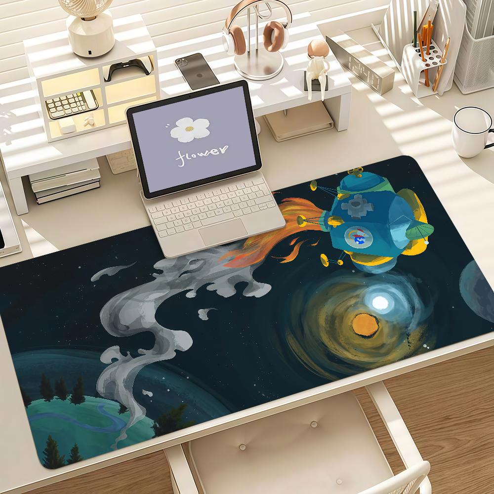 Game OOuter WWilds Mouse Pad Anti Slip Rubber Edge Locked Thickened Laptop Gaming Desk Mat