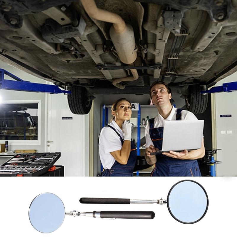 Flexible Telescoping Automotive Underbody Inspection Mirror Adjustable 360 Degree Swivels Inspection Mirror
