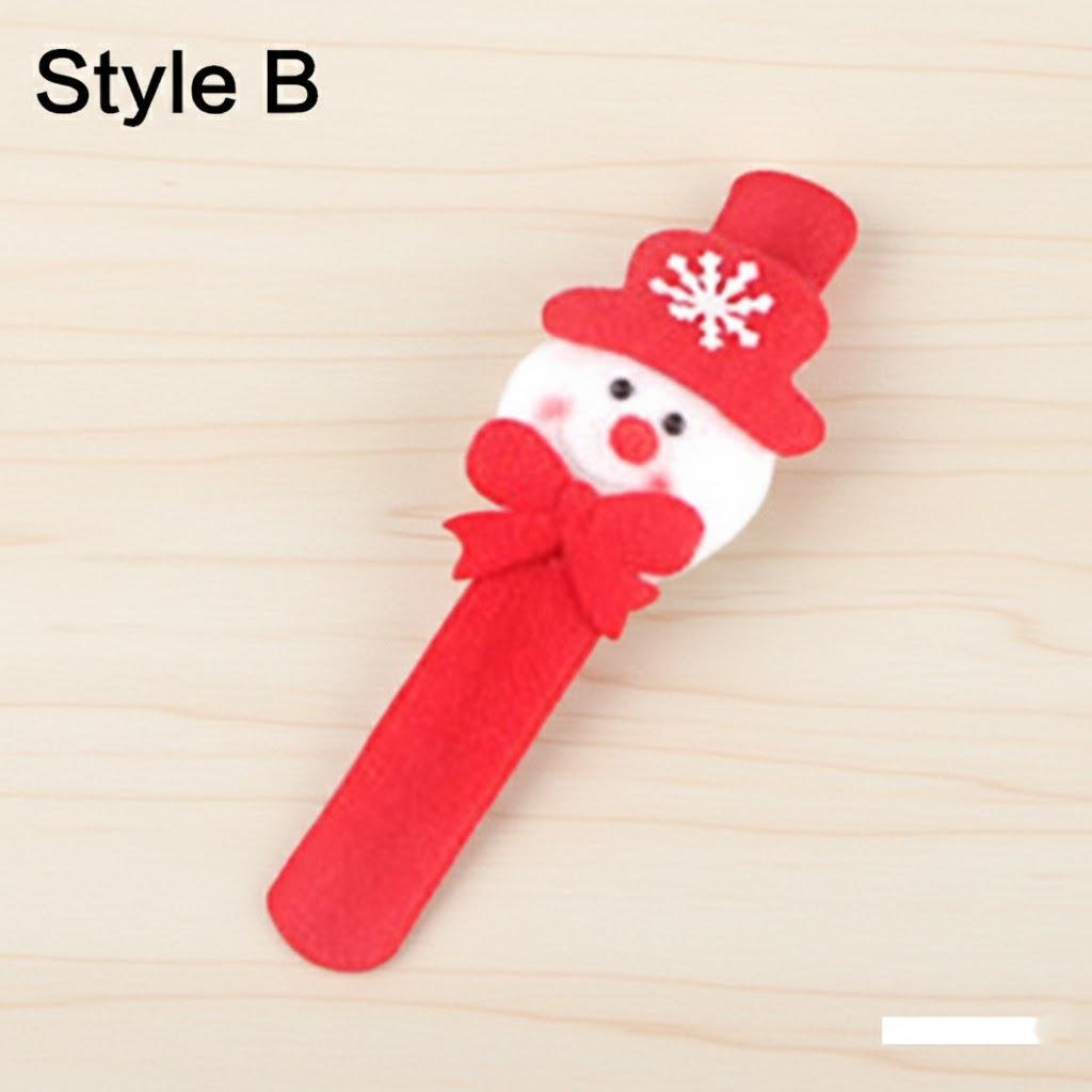 Glow In The Dark Christmas Light Up Bracelets LED Wristbands for Xmas Party Decoration Novelty Wrist Accessories