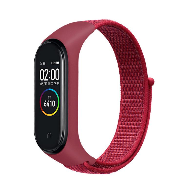 Nylonschlaufe für Xiaomi Mi Band 9 8 7 4 3 5 6 Smartwatch Armband Sport Correa Atmungsaktives Ersatzarmband an Miband 6 8 Armband