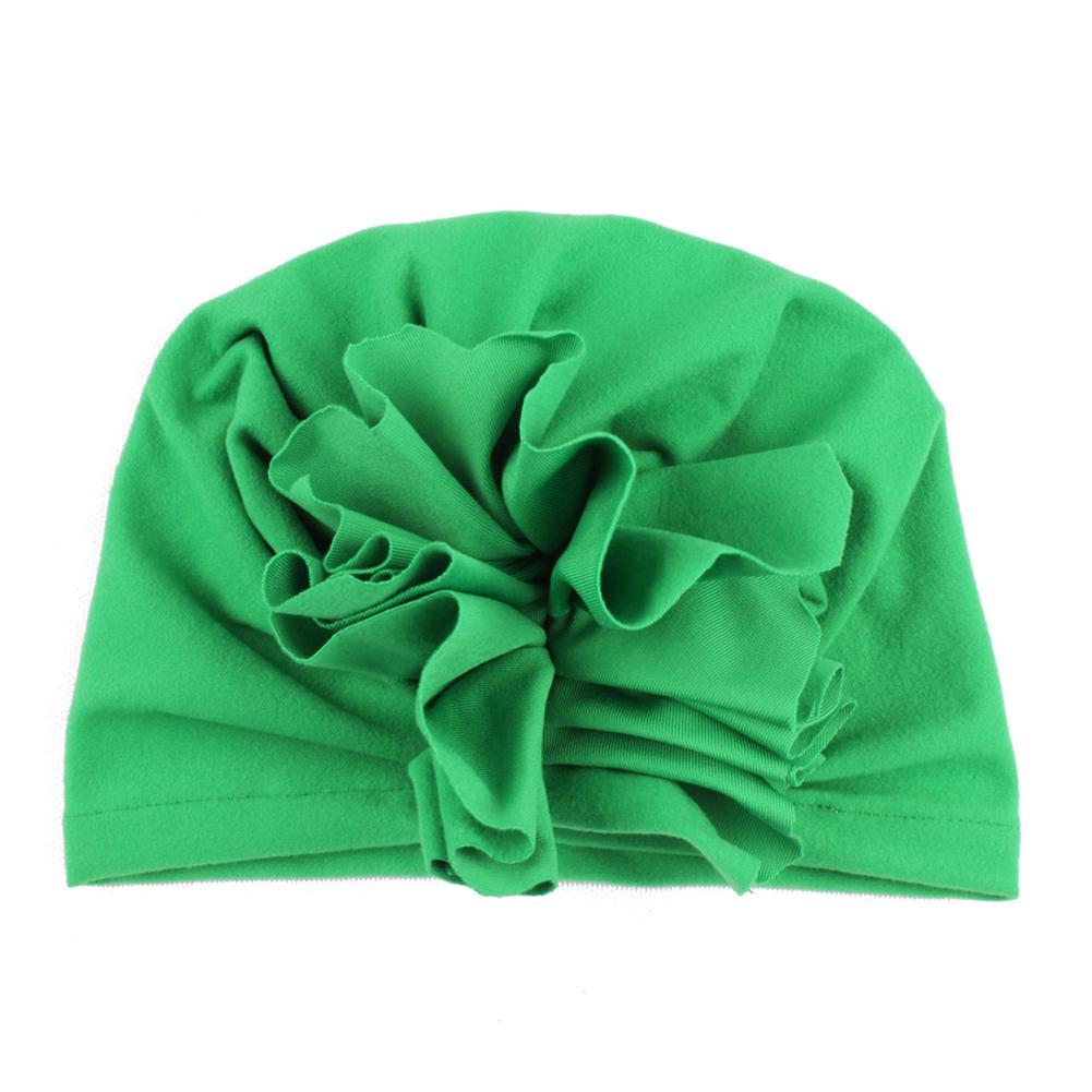 Cute Big Flower Design Warm-Keeping Knitting Cap Solid Color  Headgear