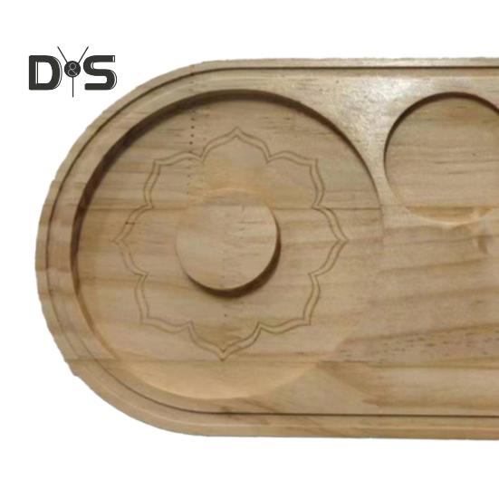 Kokteyl Tuzu Kenar Aparatı 2'si 1 Arada Ahşap Kokteyl Şekeri Kenar Aparatı Kesme Tahtası ile Ev Barı Parti Bardak Kenarı Aksesuarları