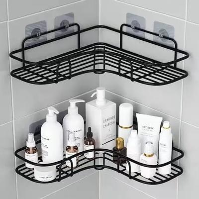 Geen Boor Badkamer Driehoekige Hoekplank Wandmontage Opbergrek voor Keuken Badkamer Organizer Ruimtebespaarder
