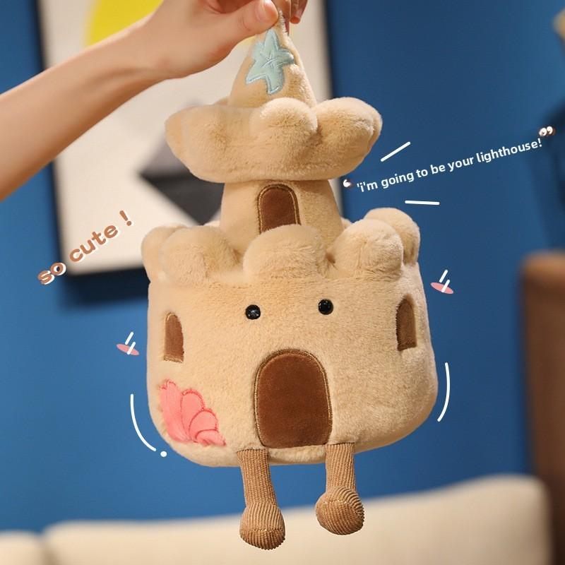 Beach Castle Stuffed Toy Pillow Ornament Bedroom Decor For Play Comfort And