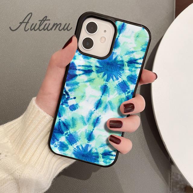 

Icy Blue Tie Dye Phone Case for iPhone 11 12 13 14 Pro Max mini X XR XS SE 2020 5 6S 7 8 Plus Samsung Galaxy S21 S22 Cover shell Samsung S22ultra