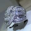 New Twinkling CZ Zircon Stone S925 Silver Color Band Rings for Women Wedding Engagement Fashion Luxury Jewelry