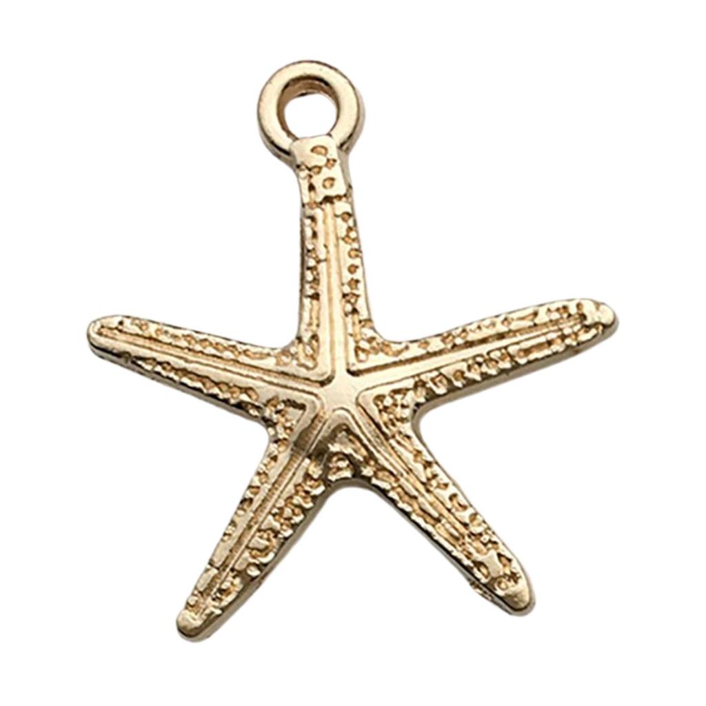 Pandantiv Aliaj Ocean Stea de Mare & Scoică Aur 16K - Accesoriu Bijuterii DIY Handmade