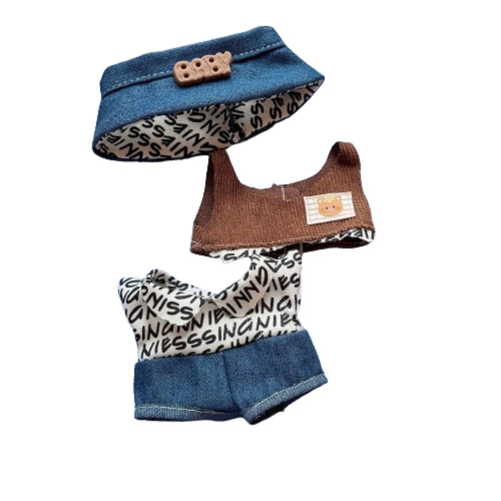 1 Set Princess Skirt 10cm Cotton Doll's Clothes Strap Pants Toy Accessories Cotton Doll Outfit Dress Multi Color Outfit