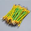 10Pcscopper Bridge Jumper Yellow Green Double Color Grounding Wire Solar Photovoltaic Grounding Wire