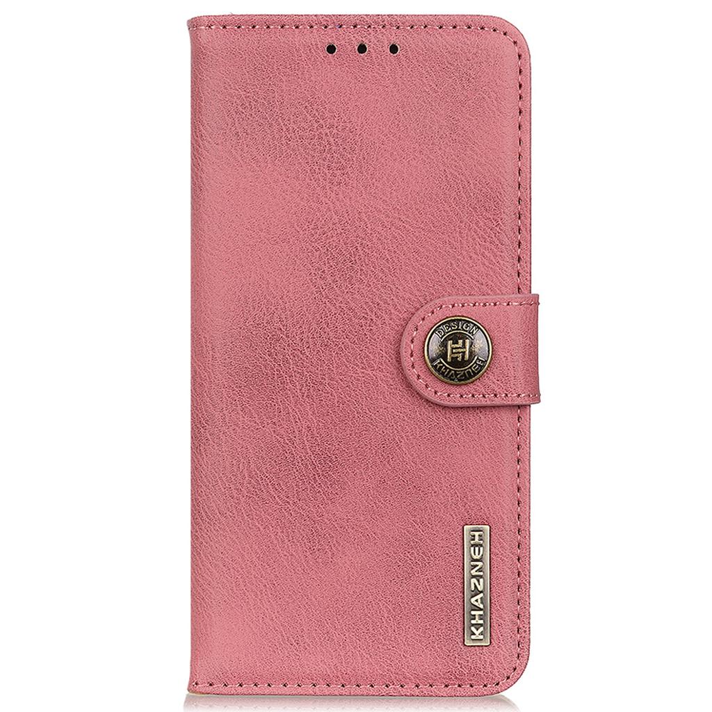 KHAZNEH For Motorola Moto E14 4G/G04 4G/G04s 4G/G24 4G Phone Case Leather Wallet Cowhide Texture Cover