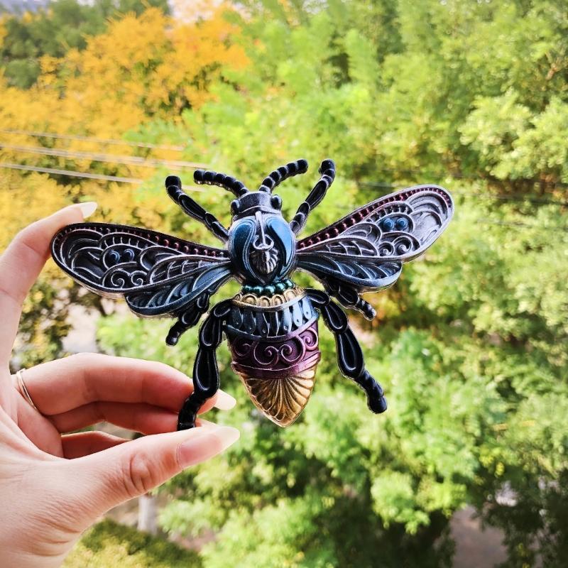 Large Bees-shape Keychain Silicone Mold Pendant Ornament Mold for Valentine Gift