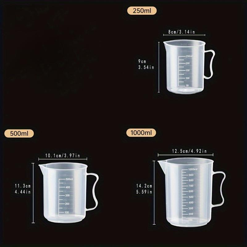 1pc Advanced plastic measuring cup - a precise liquid kitchen tool for baking and cooking - durable and multifunctional
