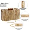 Luxury Designer Acrylic Box Handbags Glitter Rhinestones Diamond Evening Bag Wedding Party Clutch Purse Shoulder Messenger Bag
