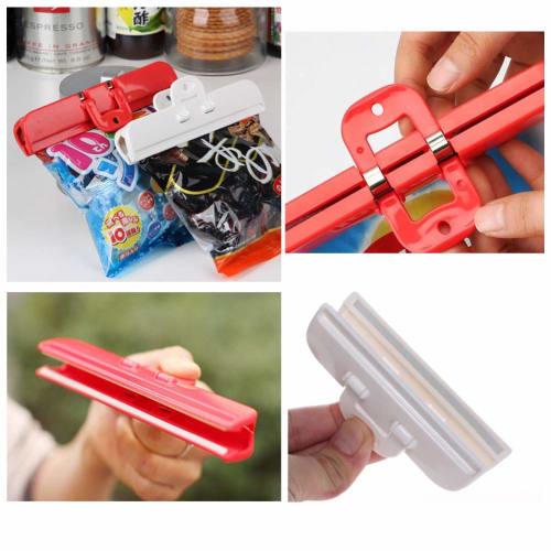 Asako Bag Clips, Set of 2, Clamps for Food Storage, Prevents Oxidation, Keeps Snacks and Food Fresh, Sealed Bags, and Prevents Moisture, Kitchen Use,