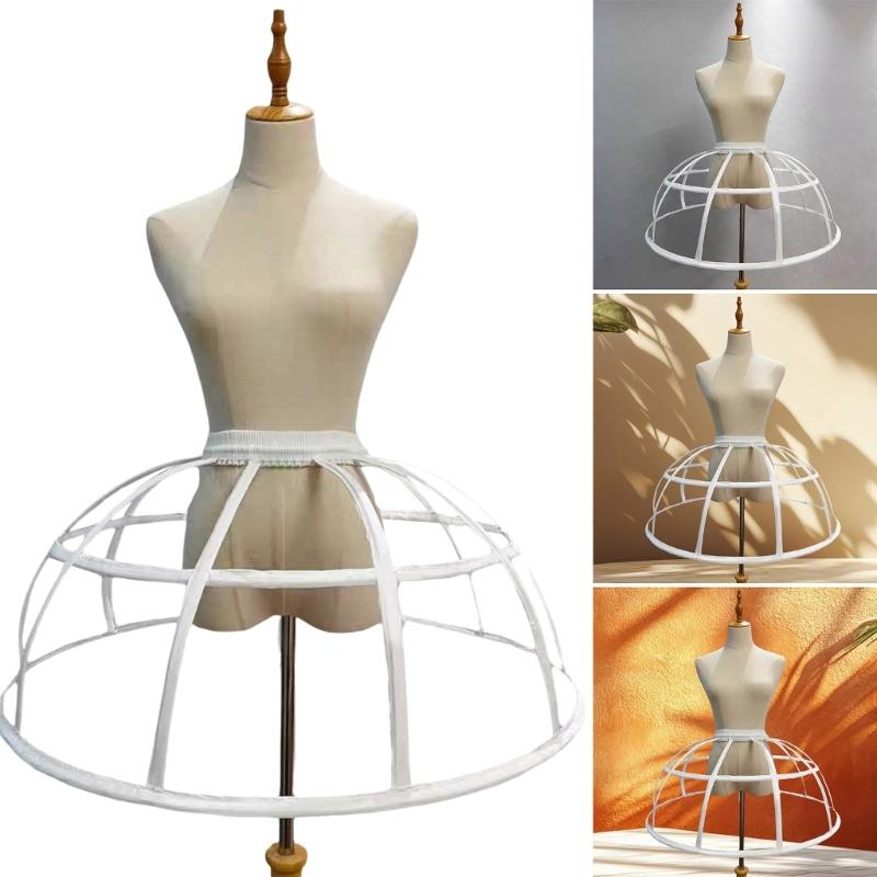 Sottogonna Crinolina Poliestere 4 Cerchi Corto Mezza Sottogonna per Ragazze Matrimonio Sottogonna Sottoveste Sposa
