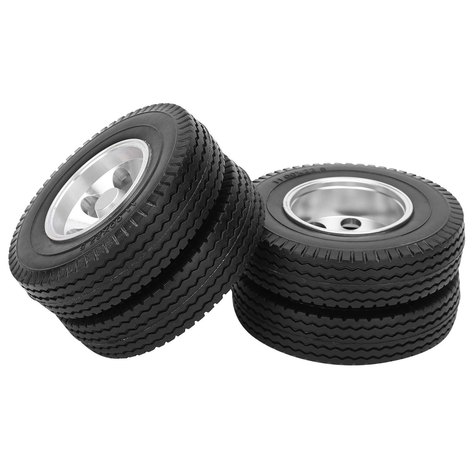 

2pcs RC Trailer Rear Wheels Tire for Tamiya 114 Tractor Truck RC Climber Trailer Parts