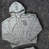 Y2K Amerikanische Straße temu heiß verkaufender Hoodie lässiger Pullover mit Buchstaben bedruckte Strickjacke Jacke trendiger Wachmann