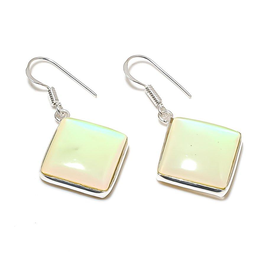 

Natural Orange Triplet Opal 925 Sterling Silver Jewelry Earring 1.62 W6I57