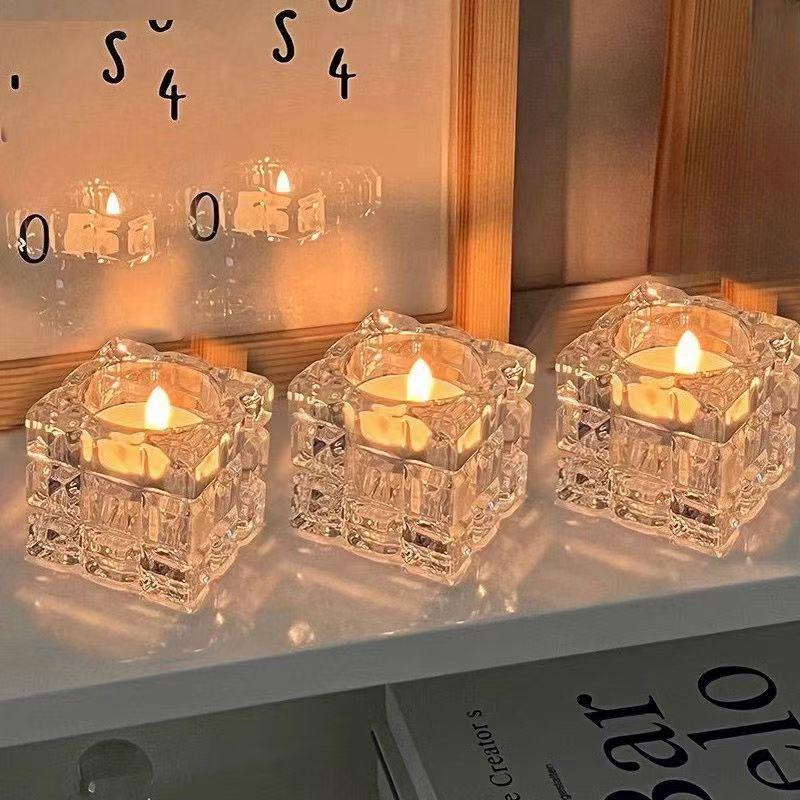 Luxury Crystal Glass Candlestick for Elegant Candlelight Dinner Atmosphere