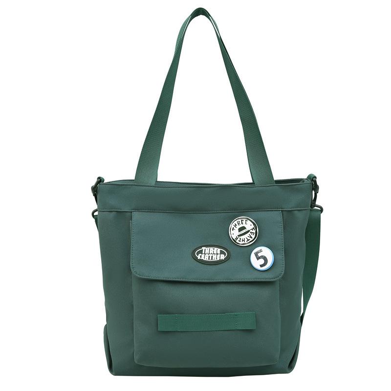 

Студенческая сумка-мессенджер, классная сумка через плечо, однотонная женская сумка через плечо темно-зеленого