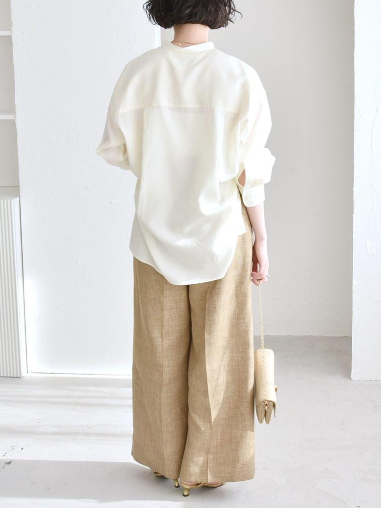 Caranciel Long Sleeve Hand Dressy One 611100023 Women's Shirt, Washable, Workwear, SS25, Natural, Size,