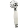 Shower Head Replacement, Handheld Shower Head White Ceramic Water Saving Shower Nozzle Accessorie Premium Vintage Detachable Bathroom Shower