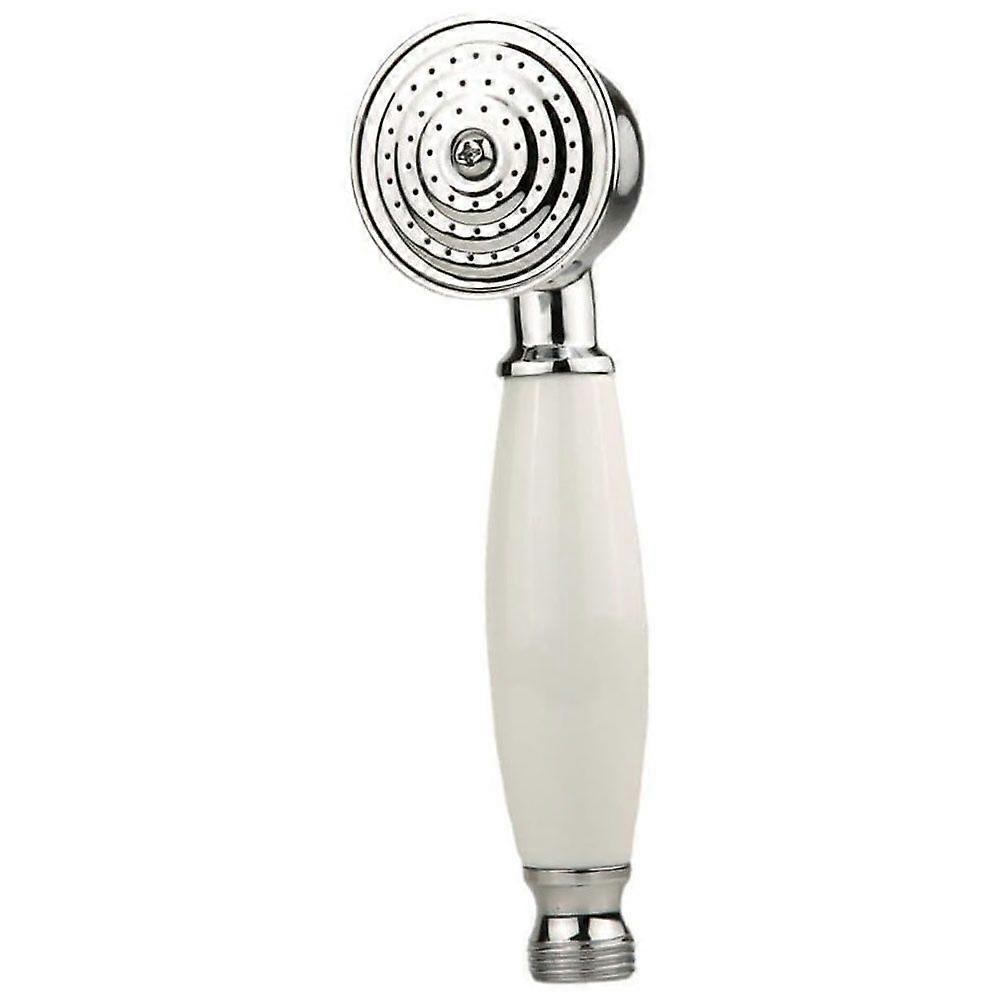 Duschkopf Ersatz, Handbrause Weiß Keramik Wassersparend Duschdüse Zubehör Premium Vintage Abnehmbar Badezimmer Dusche