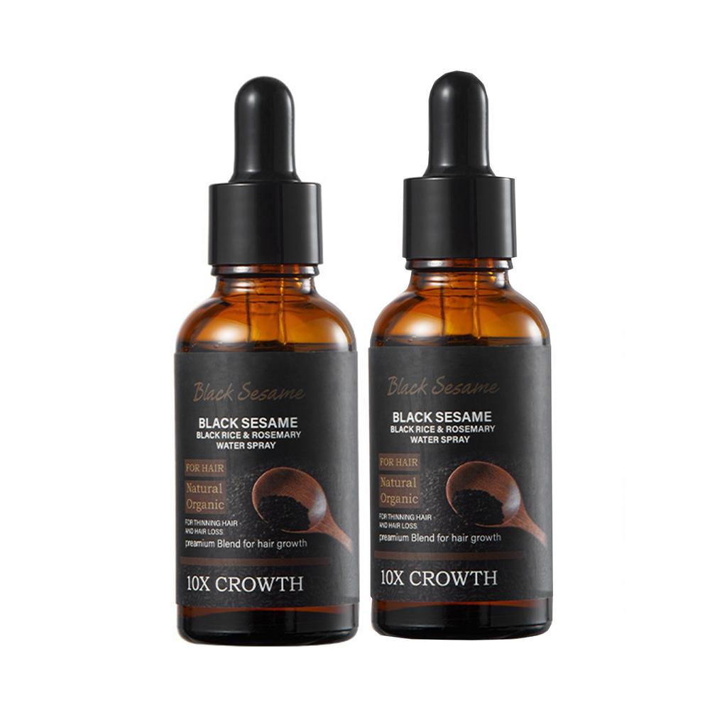 Ser pentru creșterea părului cu susan negru, ulei de susan negru pentru păr, ulei de creștere a părului cu extract de susan, promovează creșterea părului 30ml