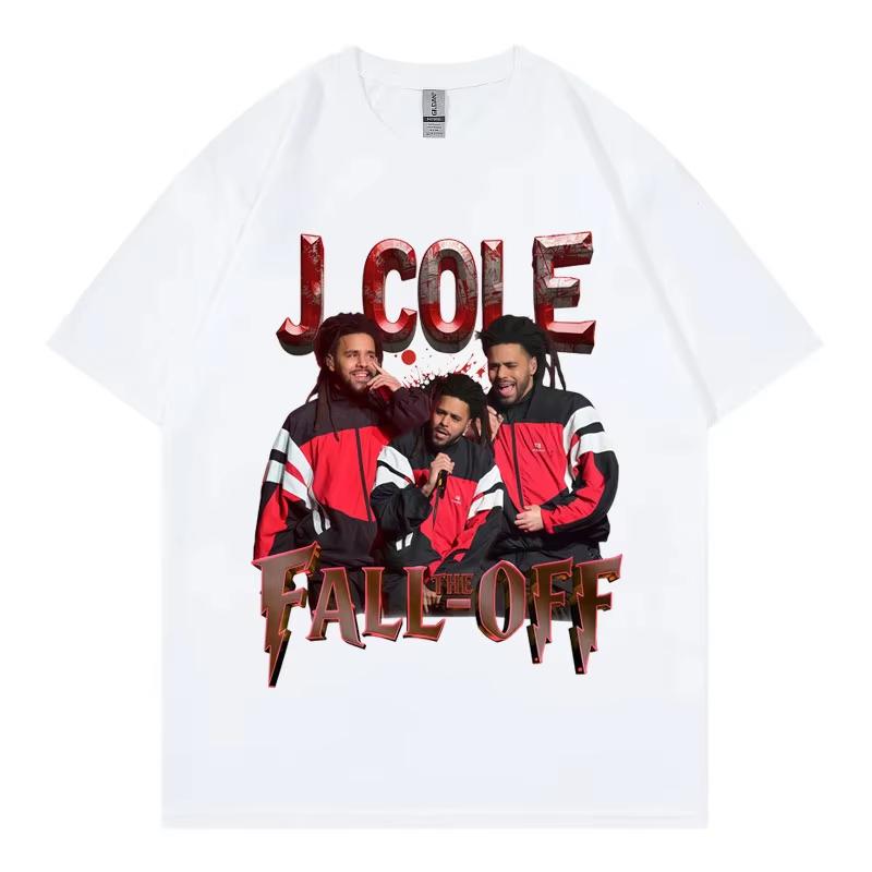 Rapper J Cole The Fall Off Tour 2026 Tshirt Streetwear Fashion Hip Hop Short Sleeve Tshirts Unisex Women Casual Cotton T Shirts