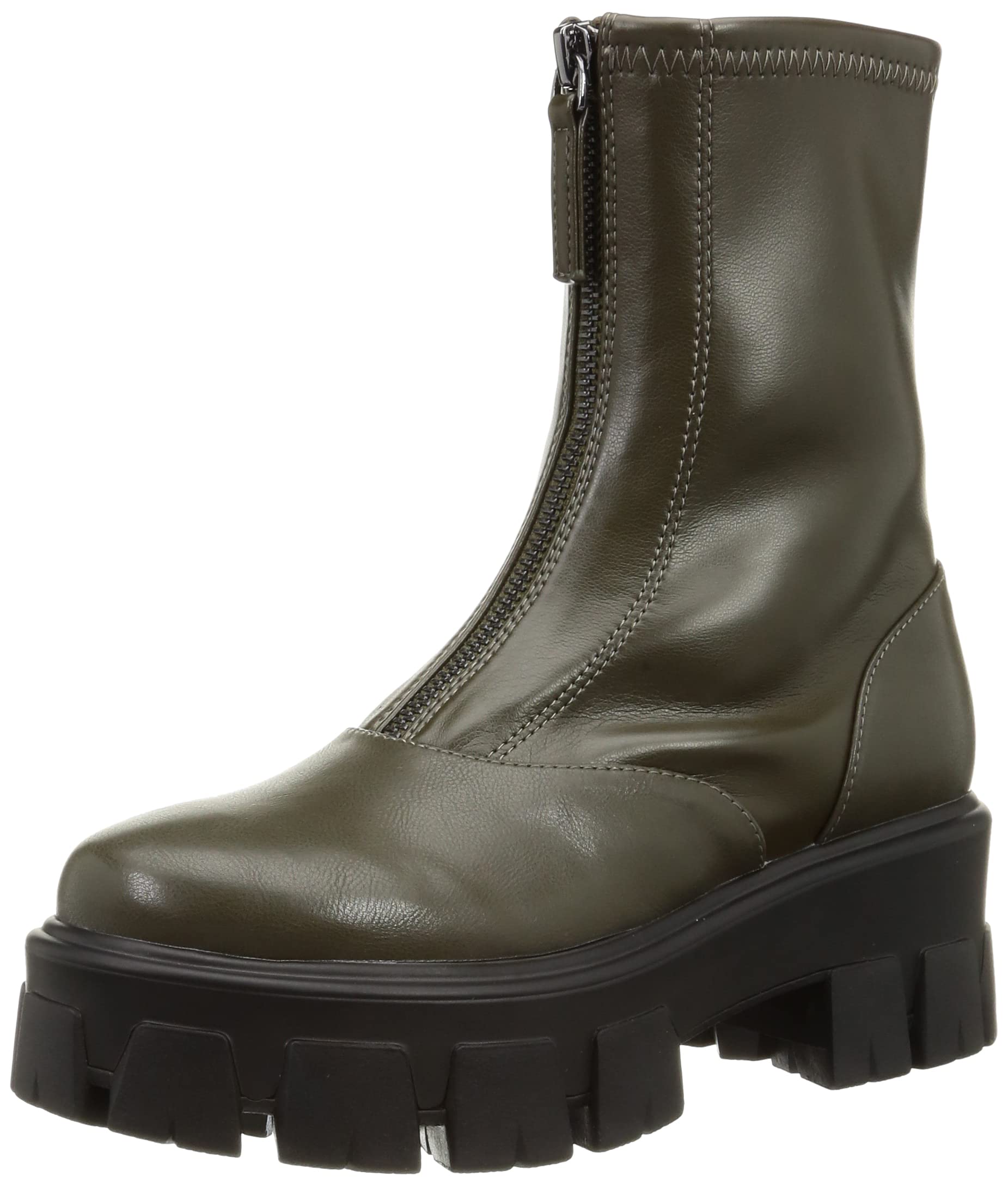 

Fashion Boots Zip Short Boots Khaki cm [Koel] 22.5 хакі