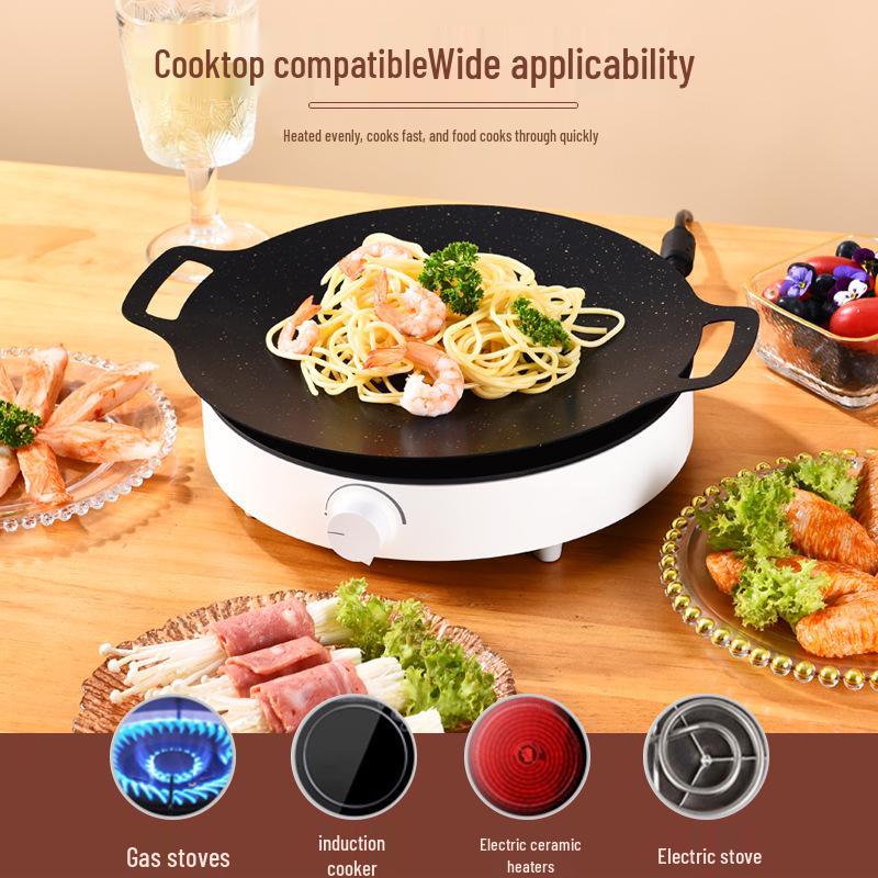 Southeast Asia Portable Double-Ear Outdoor Camping BBQ Grill Plate