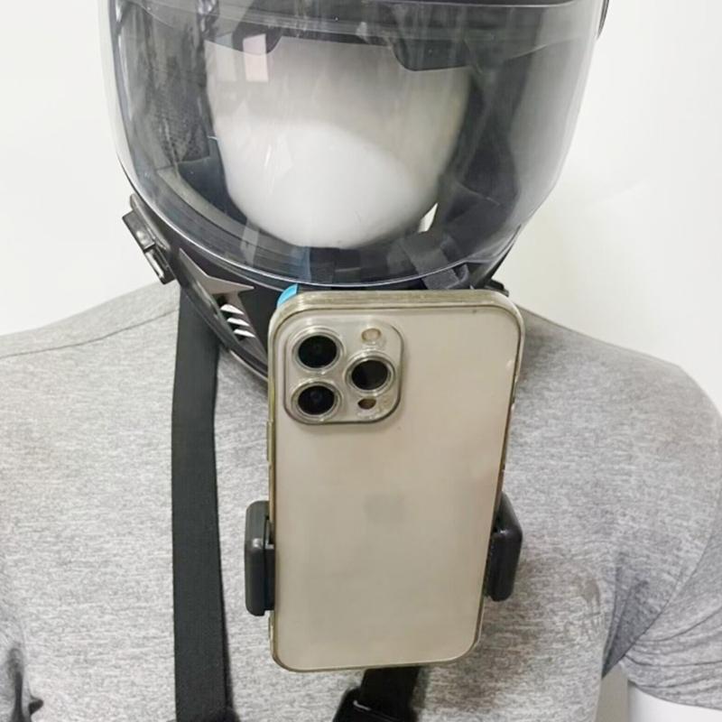 6 Piece Motorcycle Helmets Chin Mount Kit with Long Thumb Screw for Action Cameras and Smartphones