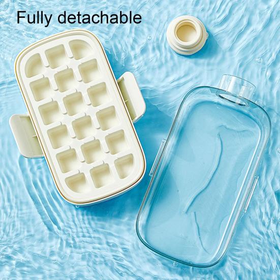Ice Cube Mold 2-in-1 Ice Tray And Storage Cup Leakproof Seal Push-Type Ice Removal Food-Grade Ice Kettle Portable Ice Maker for Drinks