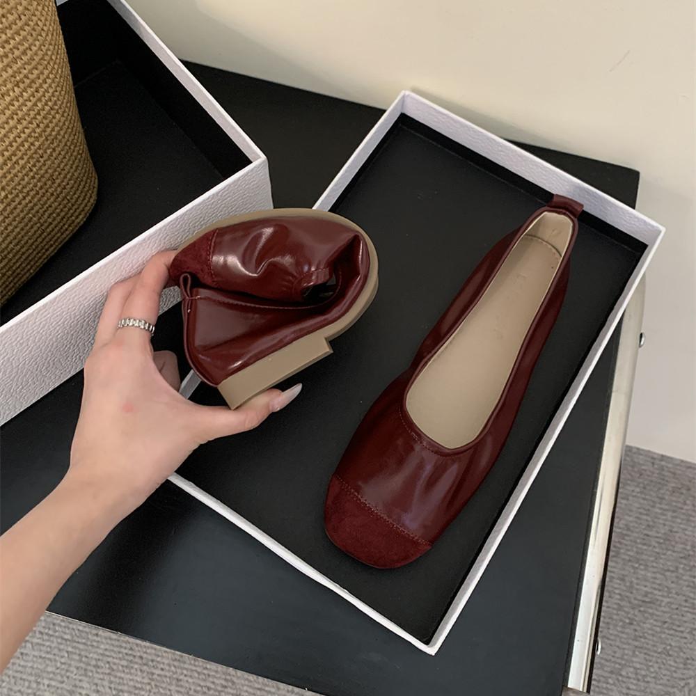 

Мода Bailamos Новые женские балетки Модные с круглым носком и бантом Слипоны Обувь Мягкие плоские Женские Повседневные Платье Балетки 39 красный