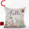 1PC Pillowcase 45x45cm Happy Easter Decorations  Home Easter Rabbit  Pattern Pillow Cover Wedding