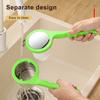 Rotary Garlic Press Vegetable Masher 304 Stainless Steel Manual Crusher with Nylon Handle Multi-Purpose Kitchen Utensil