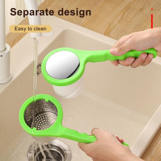 Rotary Garlic Press Vegetable Masher 304 Stainless Steel Manual Crusher with Nylon Handle Multi-Purpose Kitchen Utensil
