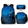 Mochila Escolar Primária Marvel Pantera Negra Conjunto de Três Peças Mochila Bolsa Estojo