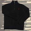 Embroidered Autumn-Winter Cable Knit Polo Sweater: Half-Zip Pullover with High Neck for Couples