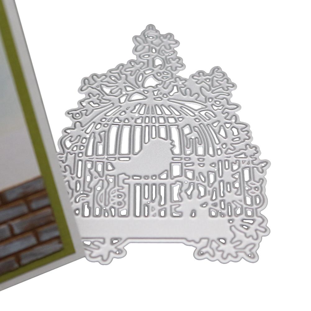 Birdcage Frame Metal Silvery Stencil Embossing Cutting Dies For Diy Scrapbooking Paper Album Cards Making