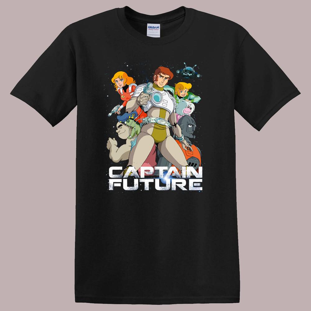 Captain Future Japan Retro Cartoon Schwarz Größe S bis 5XL
