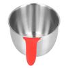Stainless Steel Mixing Bowl with Handle Non Slip Deepen Splashproof Egg Whisking Bowl for Salad Serving