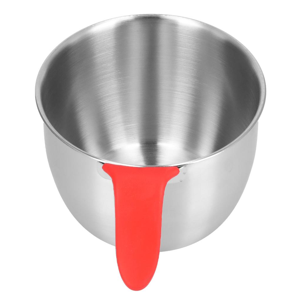 Stainless Steel Mixing Bowl with Handle Non Slip Deepen Splashproof Egg Whisking Bowl for Salad Serving