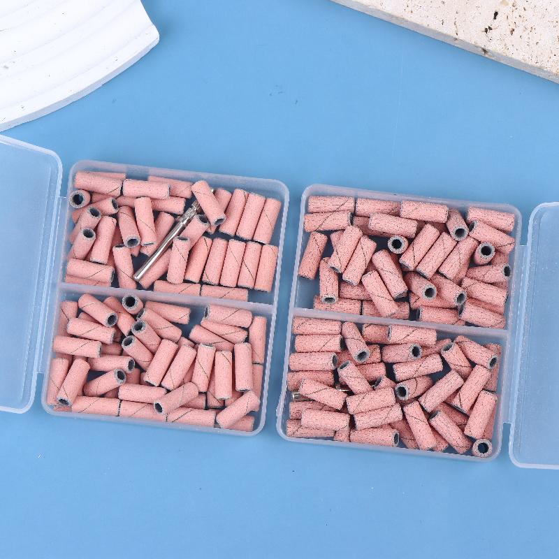 3.1Mm 80Pcs Mini Nail Sanding Bands Electric Machine Nail Drill Bits Acrylic Polish Remover Files Nails Accessory Tool