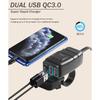 Motorcycle Phone Charger With Voltmeter & ON/Off Switch, SAE To USB Adapter For Phone, Tablet, GPS